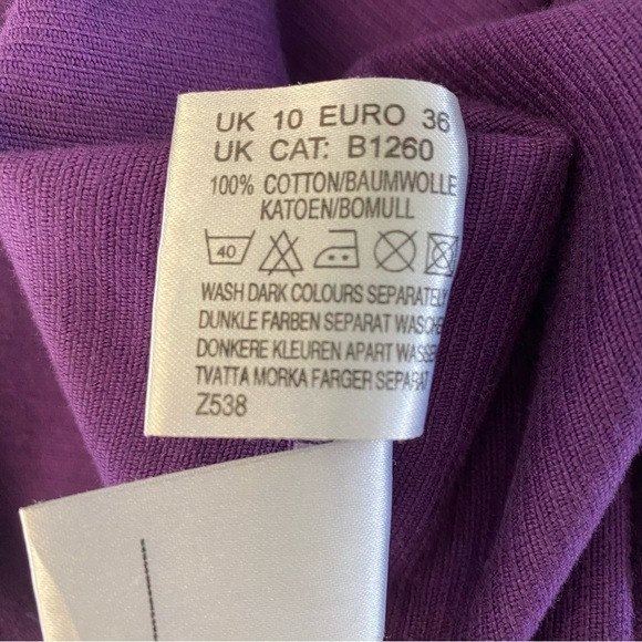 Vintage Corduroy Purple Frayed-Hem Pencil Skirt 100% Cotton - Picture 8 of 9